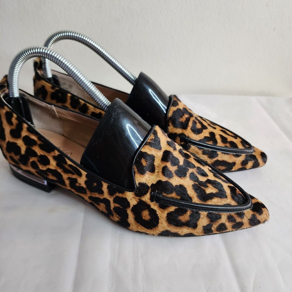 Franco Sarto Leopard Cheetah Print Block Heel Fla… - image 1